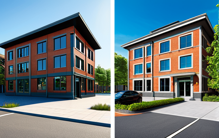 Here are two image prompts for Stable Diffusion XL, focusing on professional commercial real estate themes: