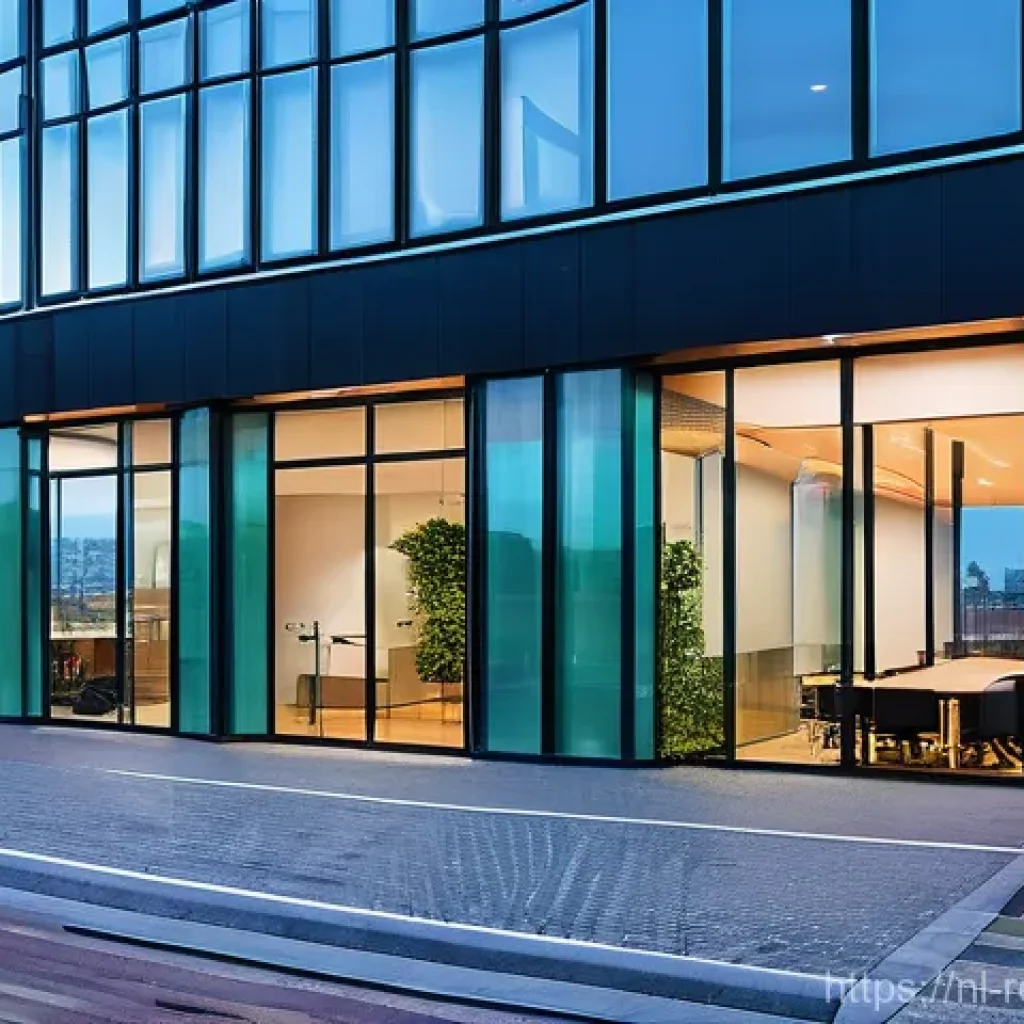 상업용 부동산의 가치 평가 기준 - **A highly sustainable, modern commercial office building in the bustling city center of Rotterdam, ...