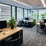 상업용 부동산 투자자들의 공통 실수 - **Prompt:** A split image contrasting two office environments. On the left, a dull, empty, and outda...